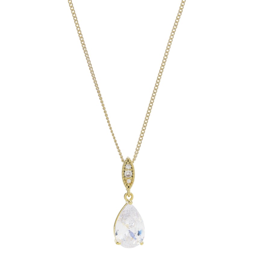 Photograph: Ellie Gold Teardrop Crystal Pendant