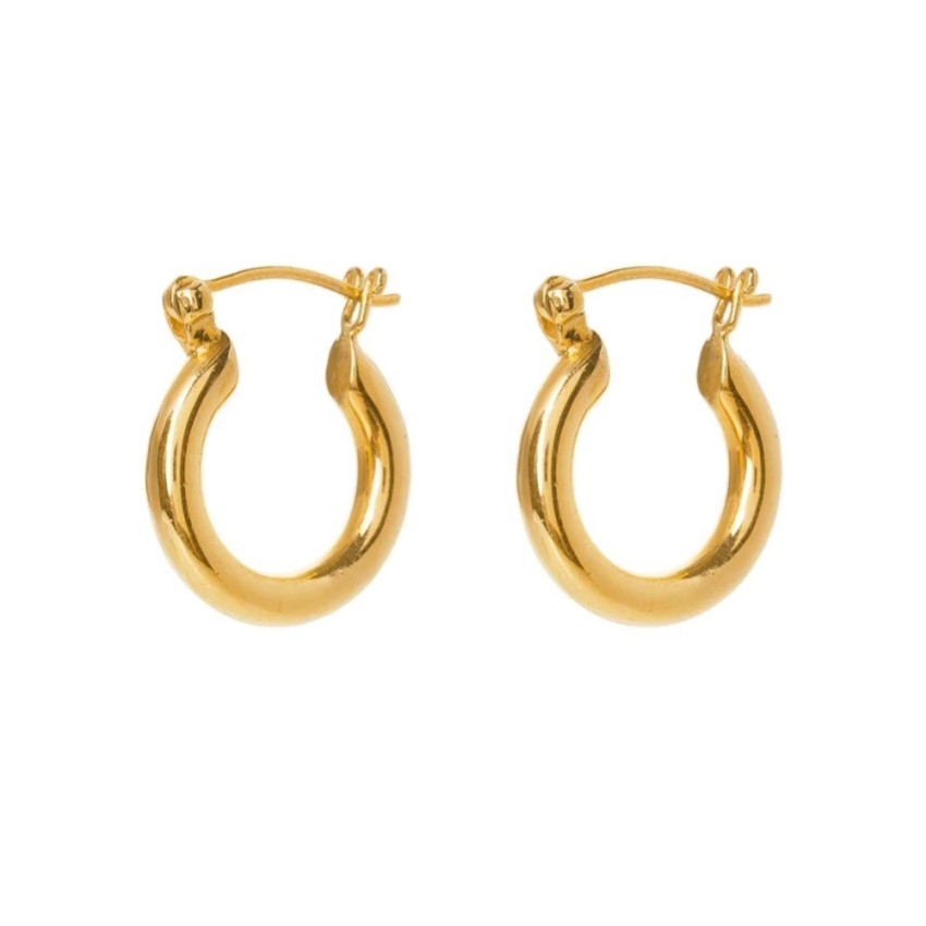 Photograph: Freya Rose Gold Mini Hoop Earrings
