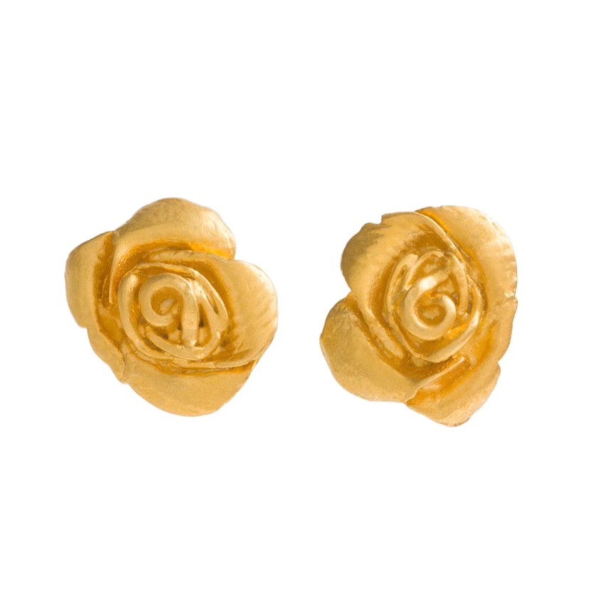 Photograph: Freya Rose Gold Rose Stud Earrings
