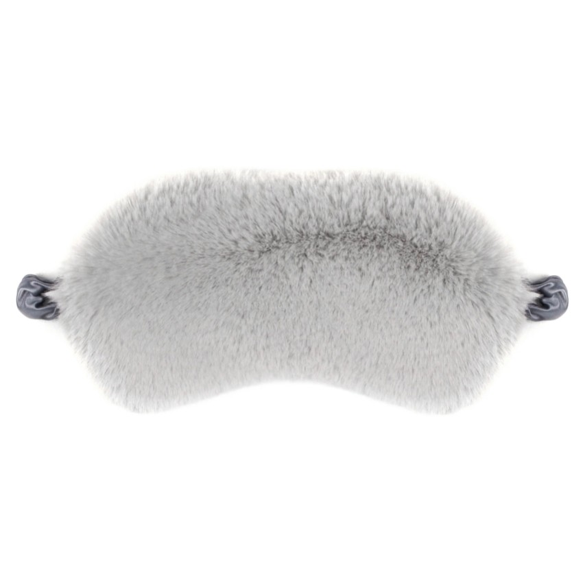 Photograph: Helen Moore Mist Gray Faux Fur Eye Mask