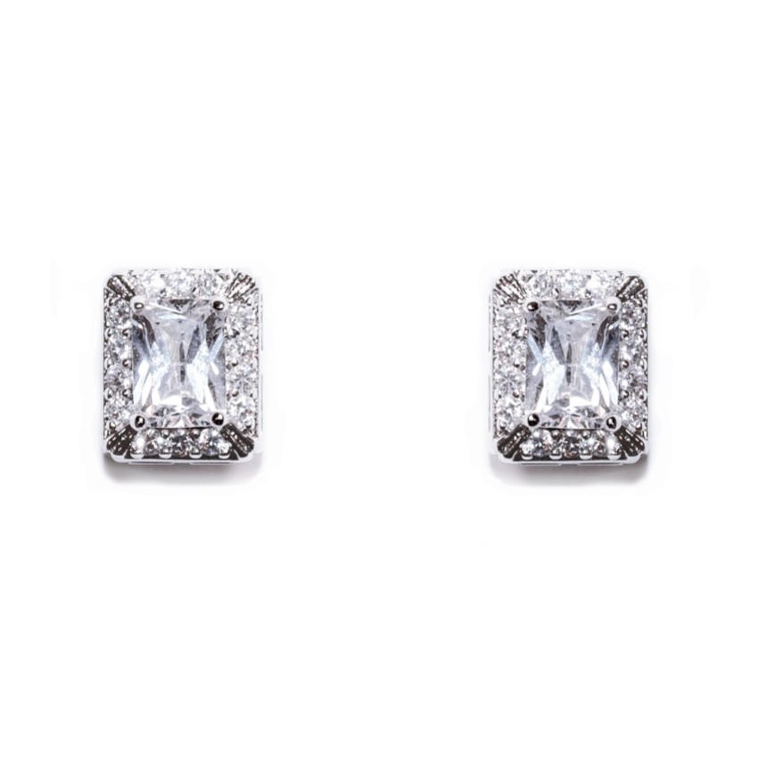 Photograph: Ivory and Co Art Deco Crystal Stud Earrings