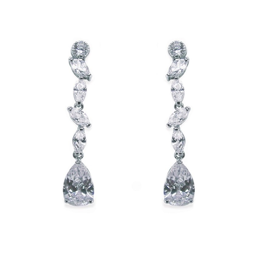 Photograph: Ivory and Co Boucles d'oreilles mariage Andorra en zircon cubique