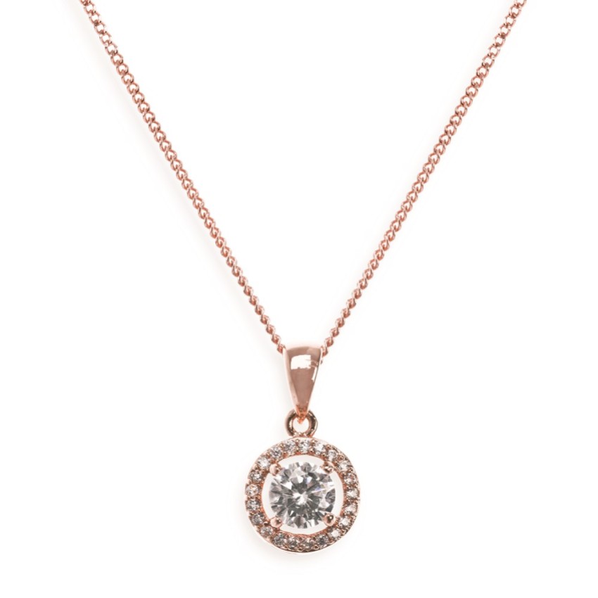 Photograph: Ivory and Co Collier Balmoral à pendentifs en cristal d'or rose