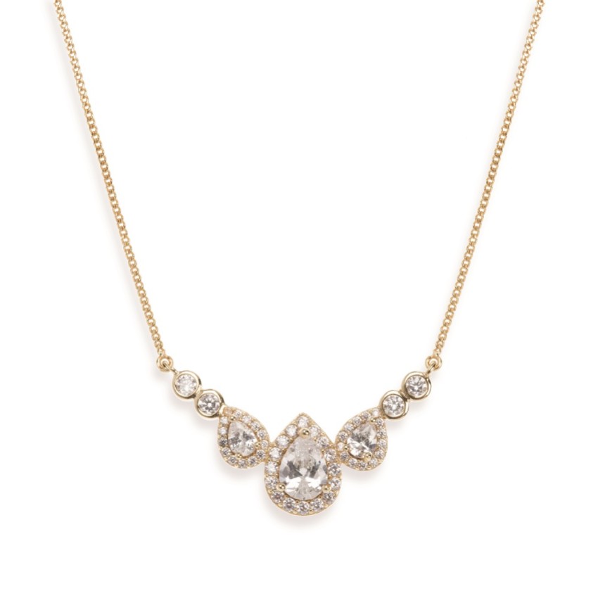 Photograph: Ivory and Co Collier de mariage en cristal Sorbonne (or)