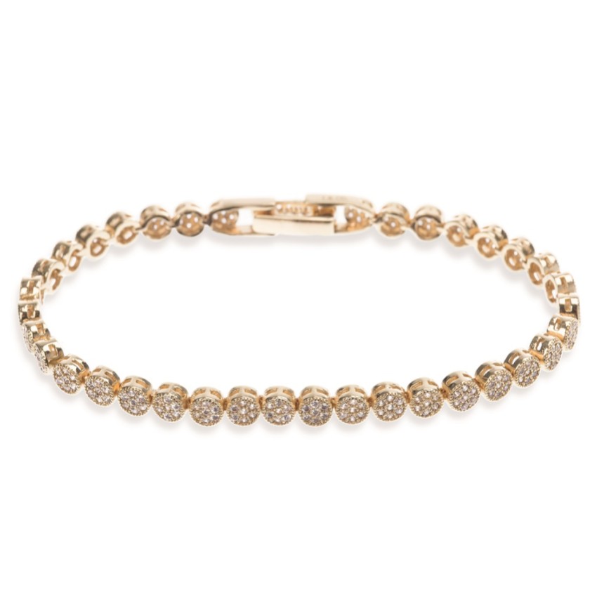 Photograph: Ivory and Co Modena Gold Crystal Embellished Wedding Bracelet