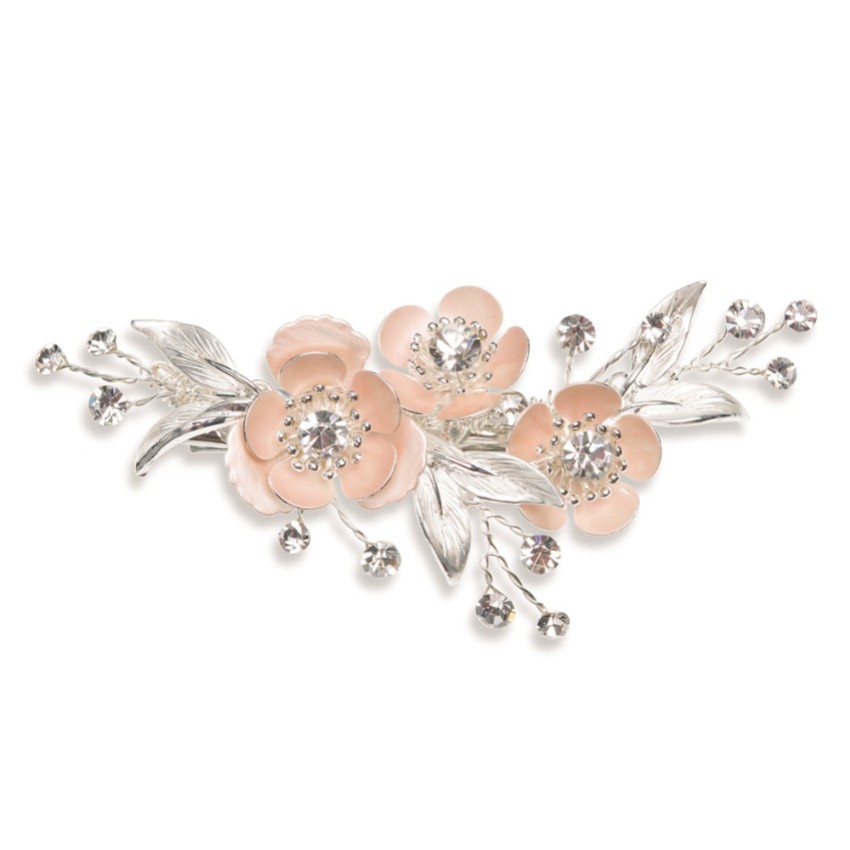 Photograph: Ivory and Co Pince à cheveux Spirit Pale Pink Blossoms and Crystal