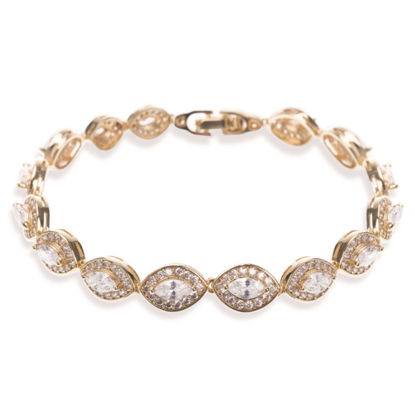 Photograph: Ivory and Co Promise Cubic Zirconia Wedding Bracelet (Gold)