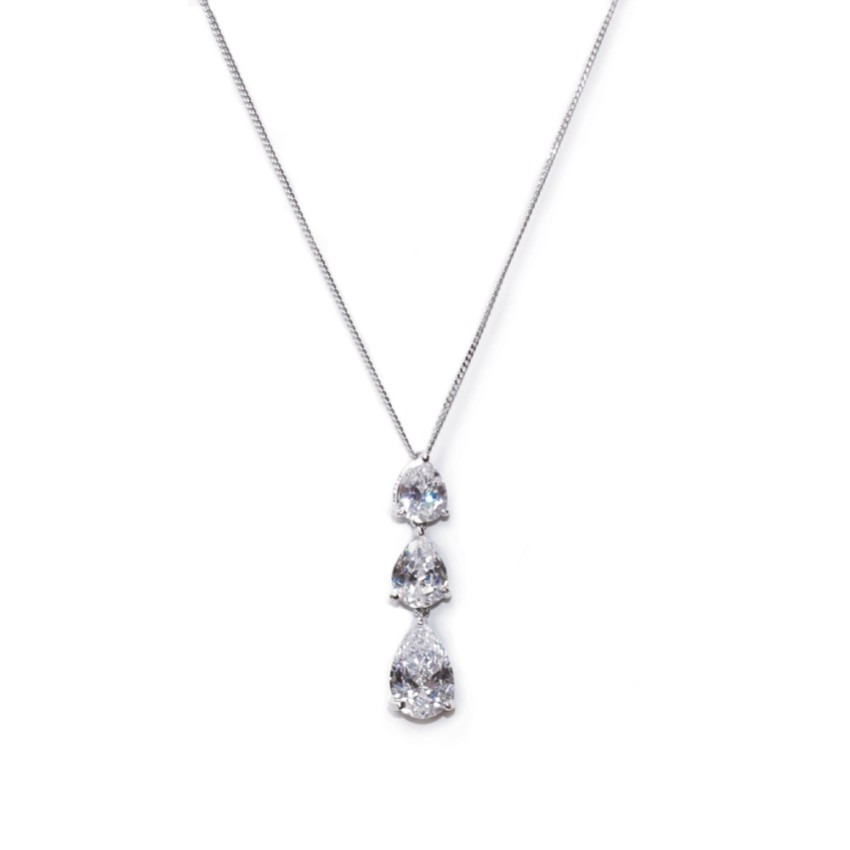 Photograph: Ivory and Co Purity Teardrop Crystal Pendant Necklace