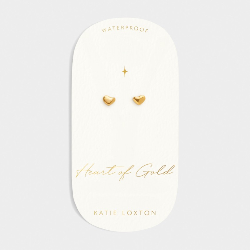 Photograph: Katie Loxton 'Heart of Gold' Gold Stud Earrings