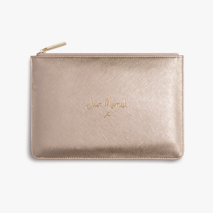 Photograph: Katie Loxton 'Just Married' Metallic Gold Perfect Pouch