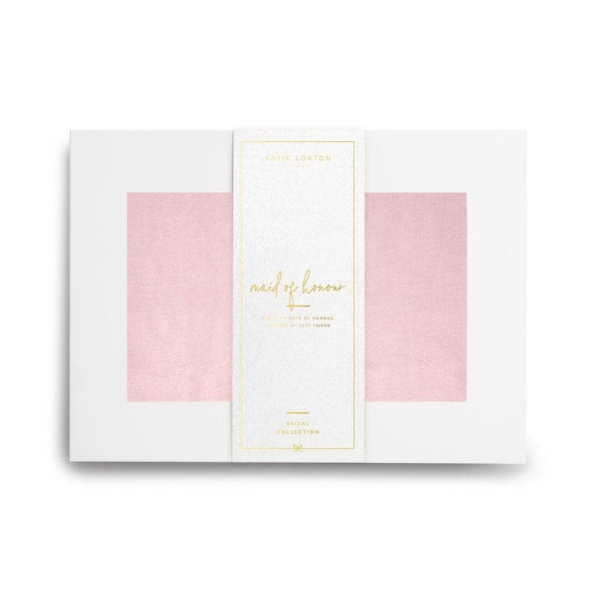 Fotograf: Katie Loxton maid of Honour' Wrapped Up In Love Boxed Pale Pink Silky Scarf