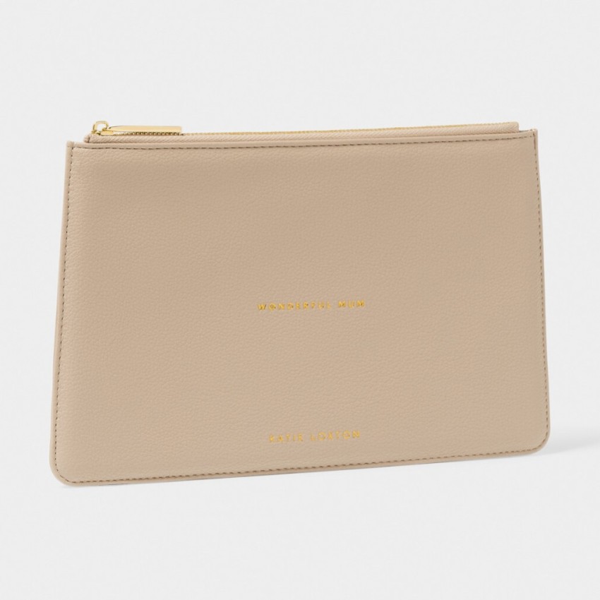 Photograph: Katie Loxton pochette de sentiments 'Wonderful Mum' en taupe clair