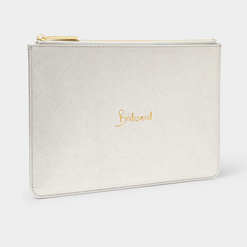 Photograph: Katie Loxton pochette parfaite 'Bridesmaid' en argent