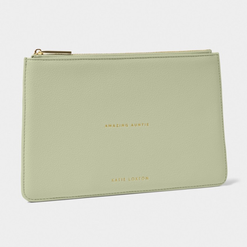 Photograph: Katie Loxton pochette à Sentiments 'Amazing Auntie' Vert Sauge