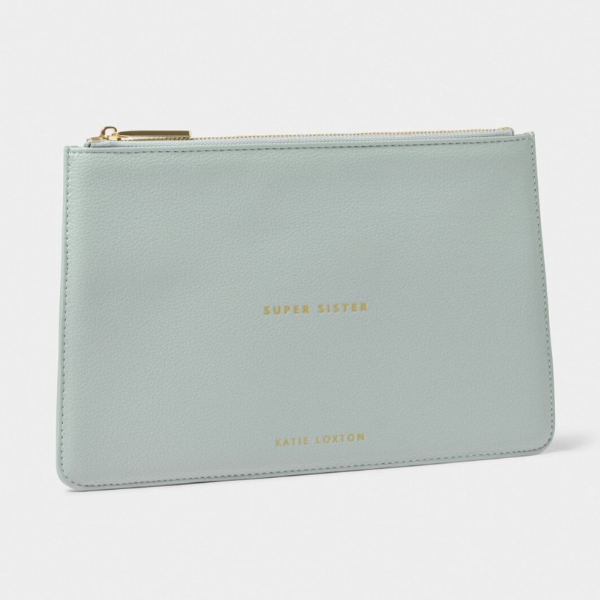 Photograph: Katie Loxton pochette à Sentiments 'Super Sister' Bleu Oeuf de Canard