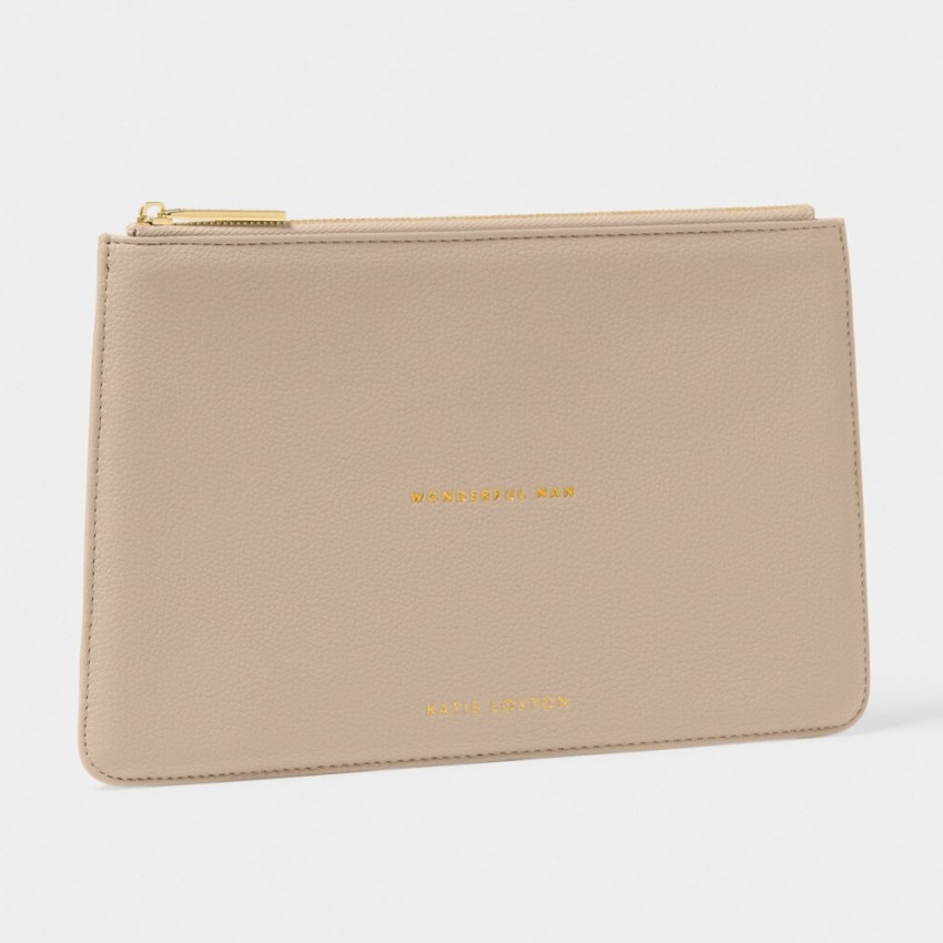 Photograph: Katie Loxton pochette à sentiments 'Wonderful Nan' en taupe clair