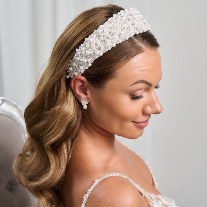 Photograph: Laila Statement Pearl and Crystal Embellished Headband