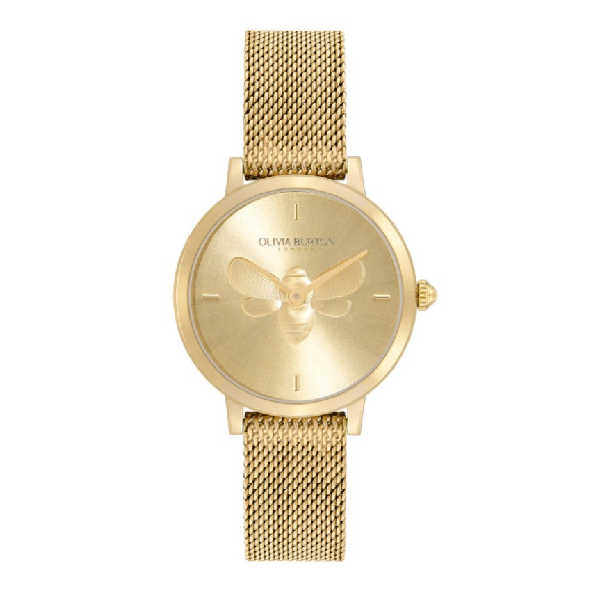 Fotograf: Olivia Burton Bee 28mm Ultra Slim Gold Mesh Uhr