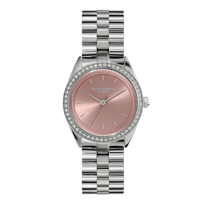 Fotograf: Olivia Burton Bejewelled 34mm Mellow Rose und Silber Armbanduhr