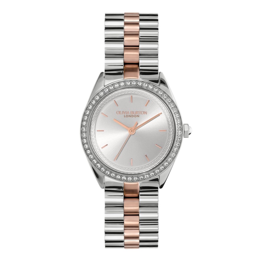 Photograph: Olivia Burton Bejewelled 34mm Silver and Two Tone Bracelet Watch