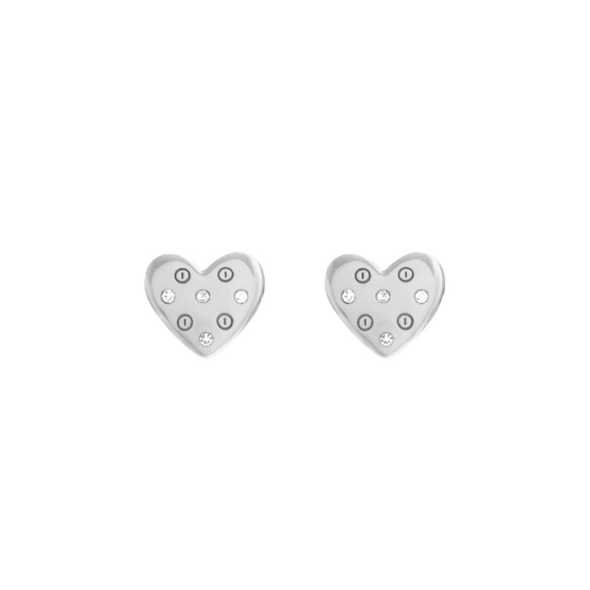 Photograph: Olivia Burton Boucles d'oreilles cœur en cristal argenté