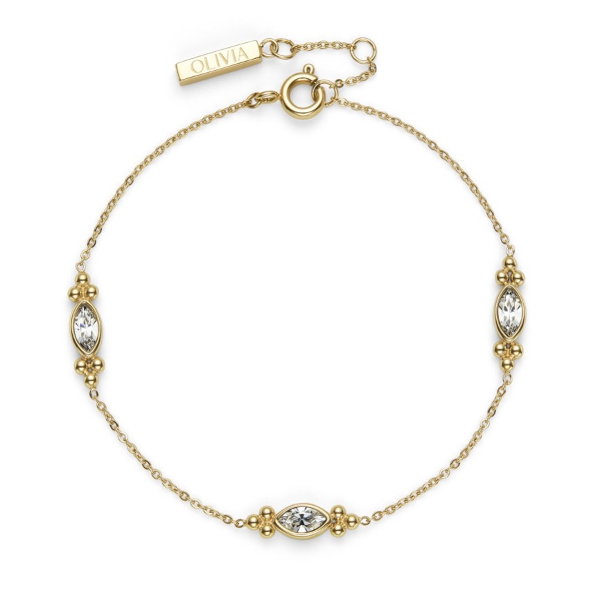 Photograph: Olivia Burton Bracelet délicat en cristal plaqué or