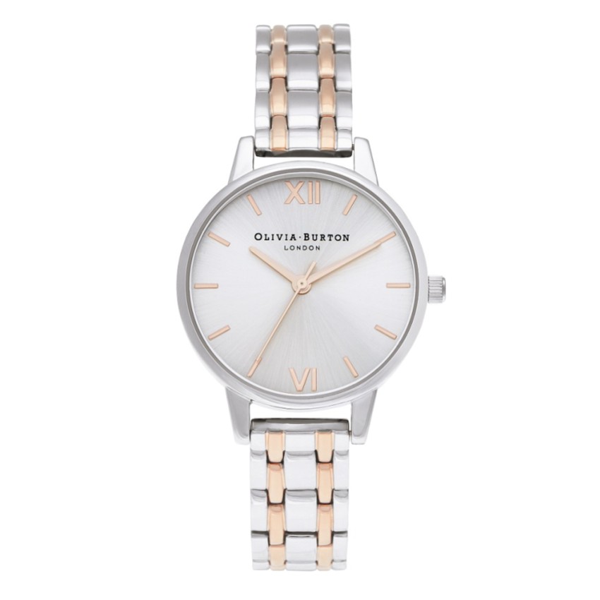Photograph: Olivia Burton Classic 30mm Silver and Rose Gold Bracelet Watch