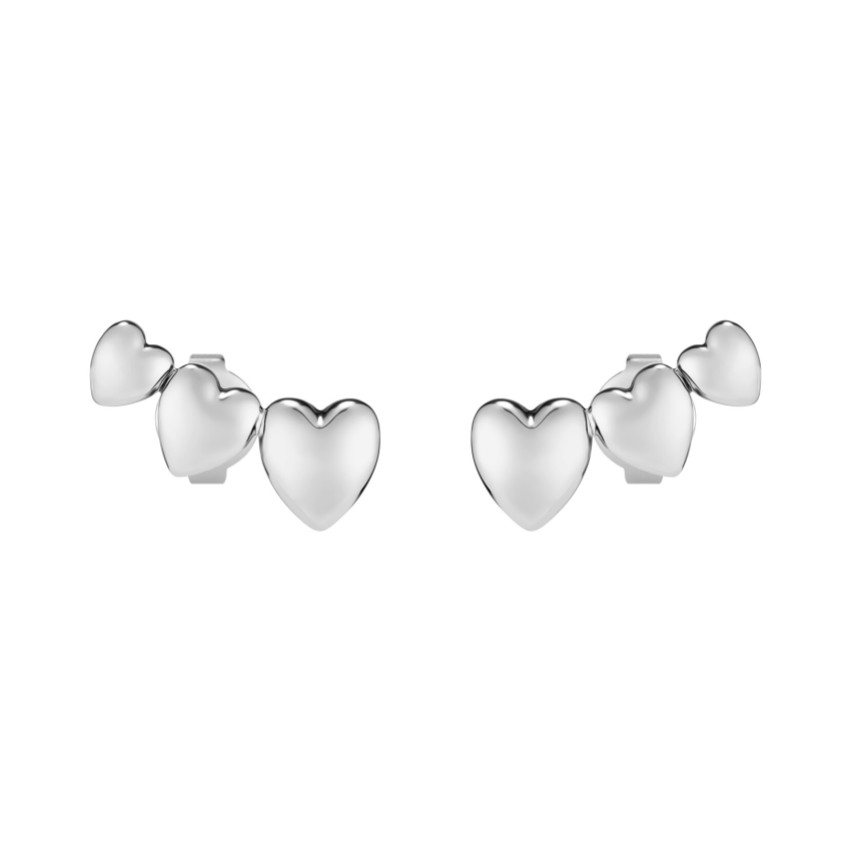 Photograph: Olivia Burton Mini Heart Silver Tone Stud Earrings