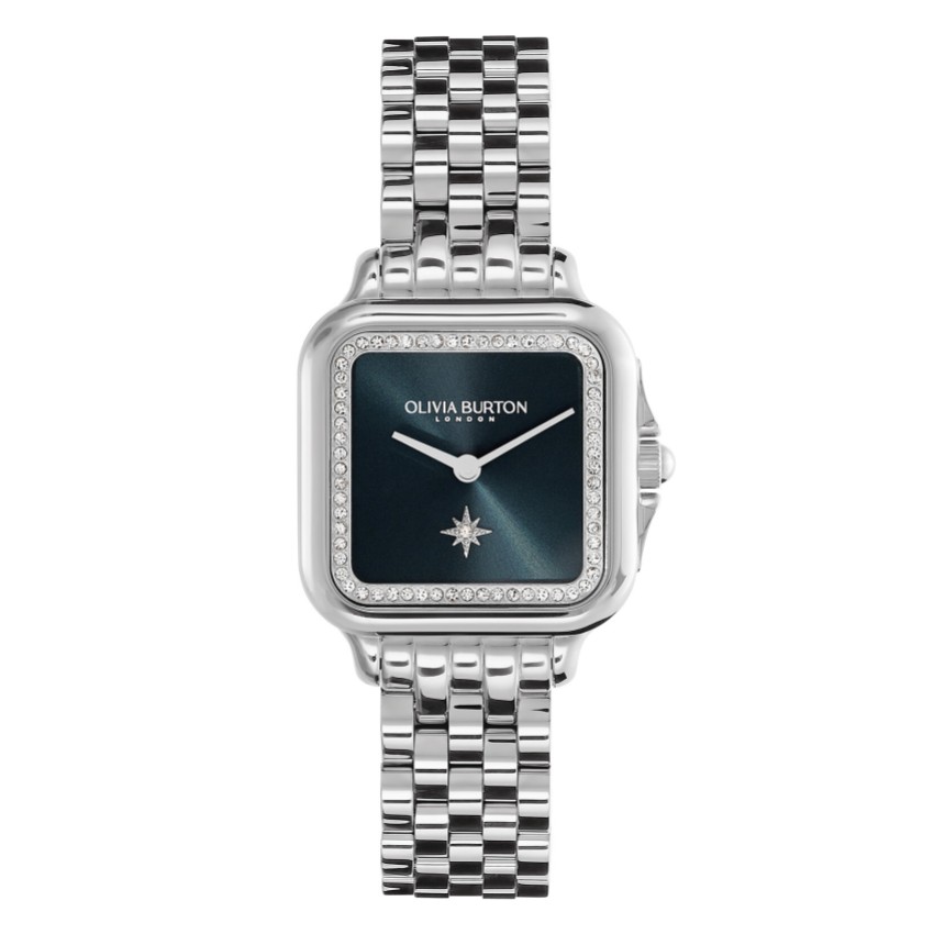 Photograph: Olivia Burton Montre bracelet Grosvenor 28 mm bleu et argent