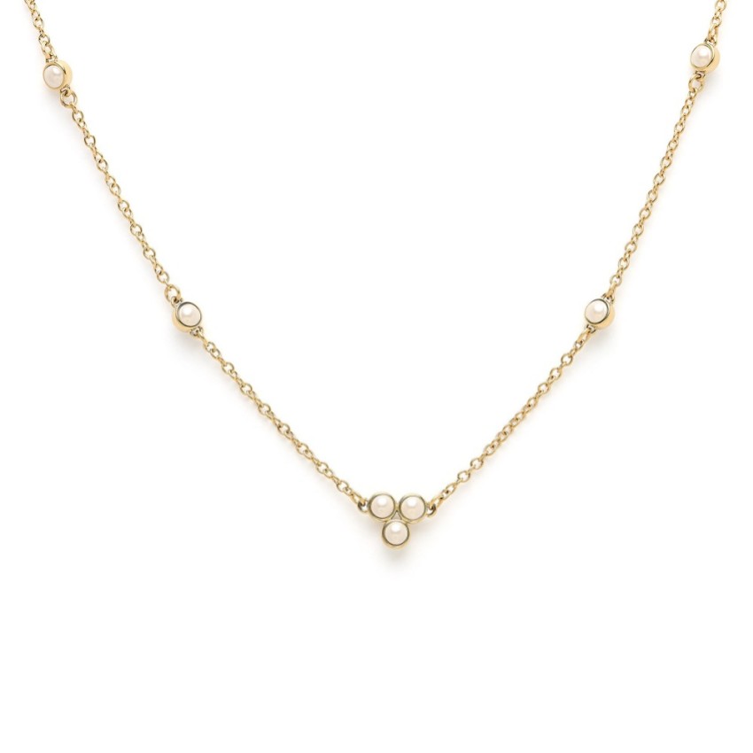 Photograph: Olivia Burton Pearl Cluster Gold Chain Necklace