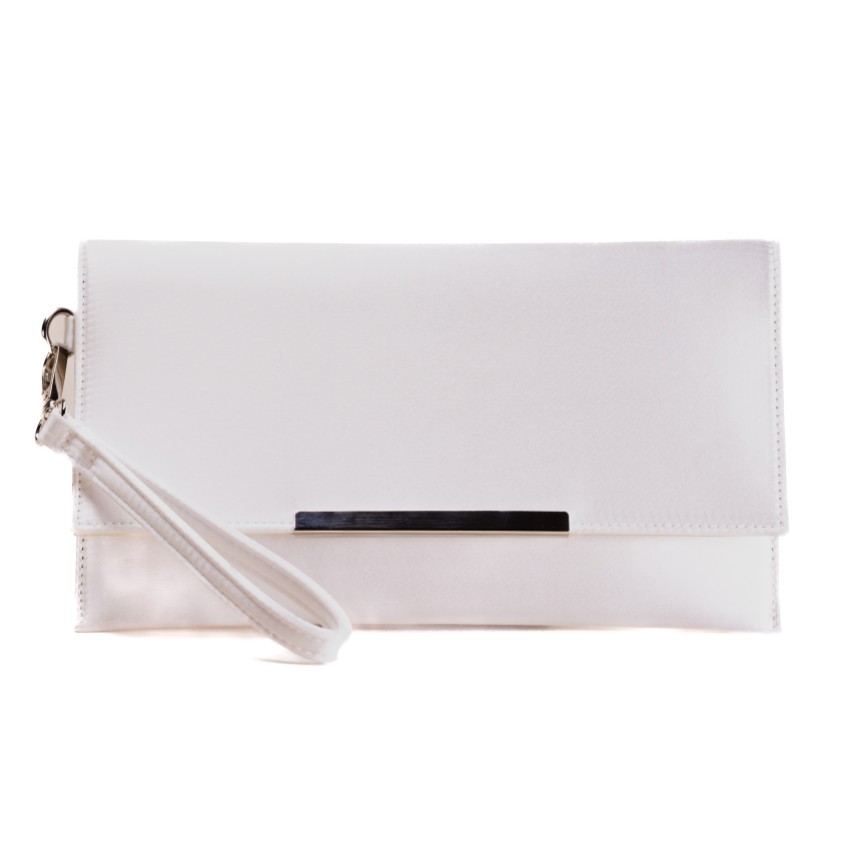 Fotografia: Perfect Bridal Borsa da polso Kayla in raso avorio colorabile