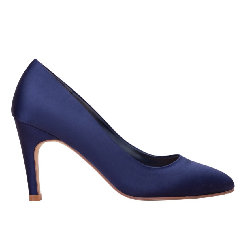 Photograph: Perfect Bridal Parker Midnight Navy Satin Classic Court Shoes