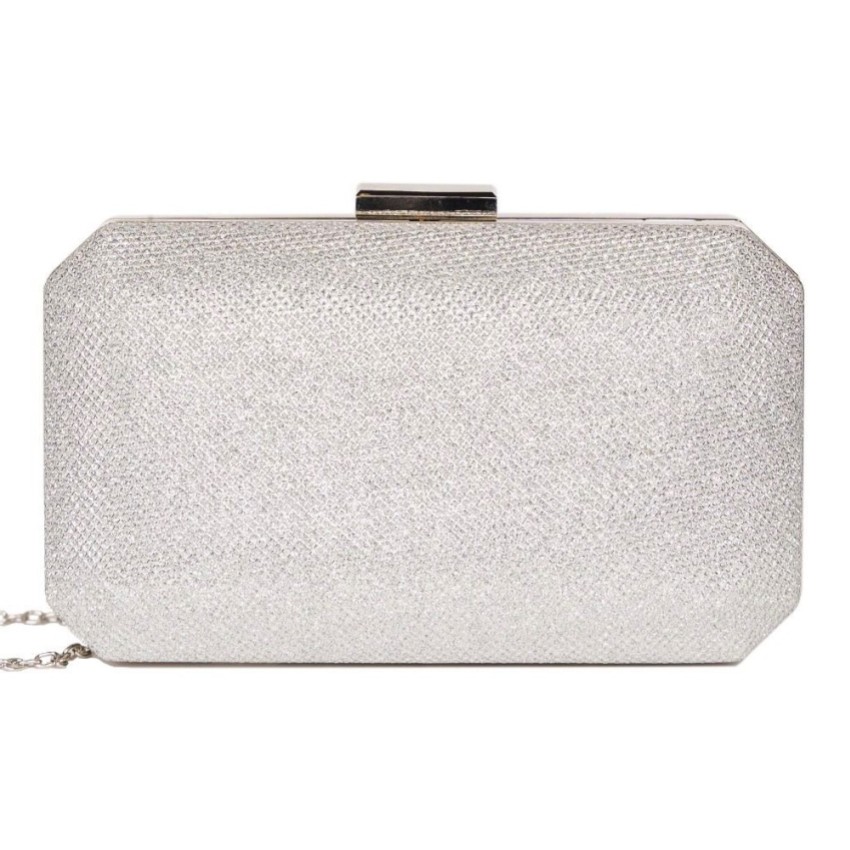 Fotografia: Pochette Paradox London Dulcie Silver Glitter Box