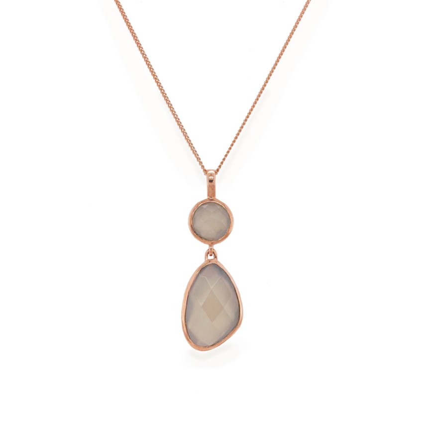 Photograph: Sarah Alexander Nomad Gray Chalcedony Double Drop Pendant