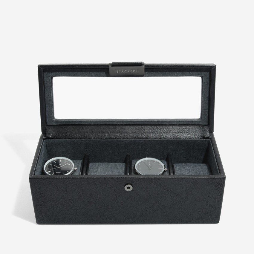 Photograph: Stackers Black 4 Piece Watch Box