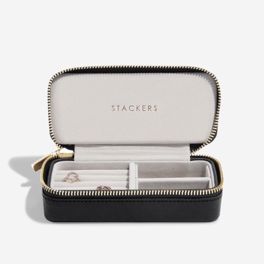 Photograph: Stackers Black Zipped Travel Jewelry Box