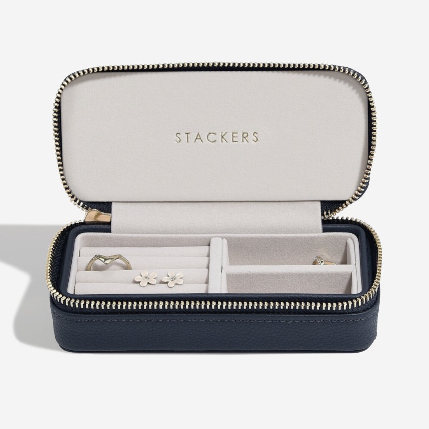 Photograph: Stackers Navy Zipped Travel Jewellery Box