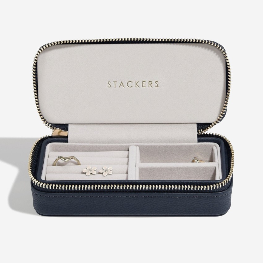 Photograph: Stackers Navy Zipped Travel Jewelry Box