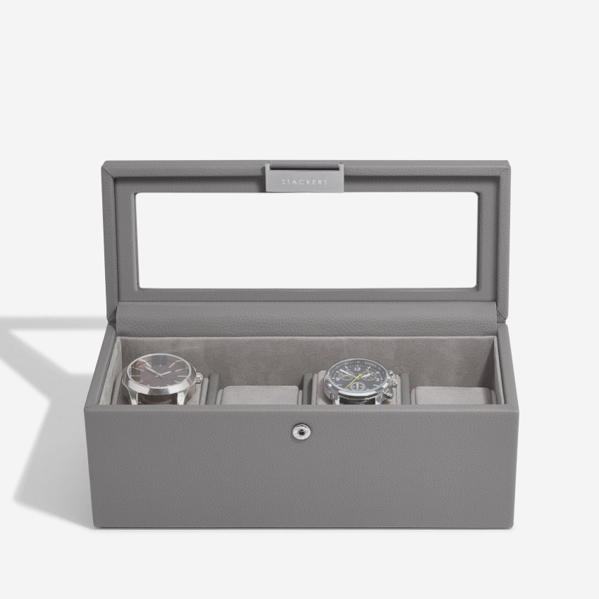 Photograph: Stackers Slate Gray 4 Piece Watch Box