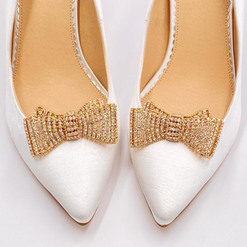 Fotograf: Tiffany Gold Diamante Bogen Schuh Clips